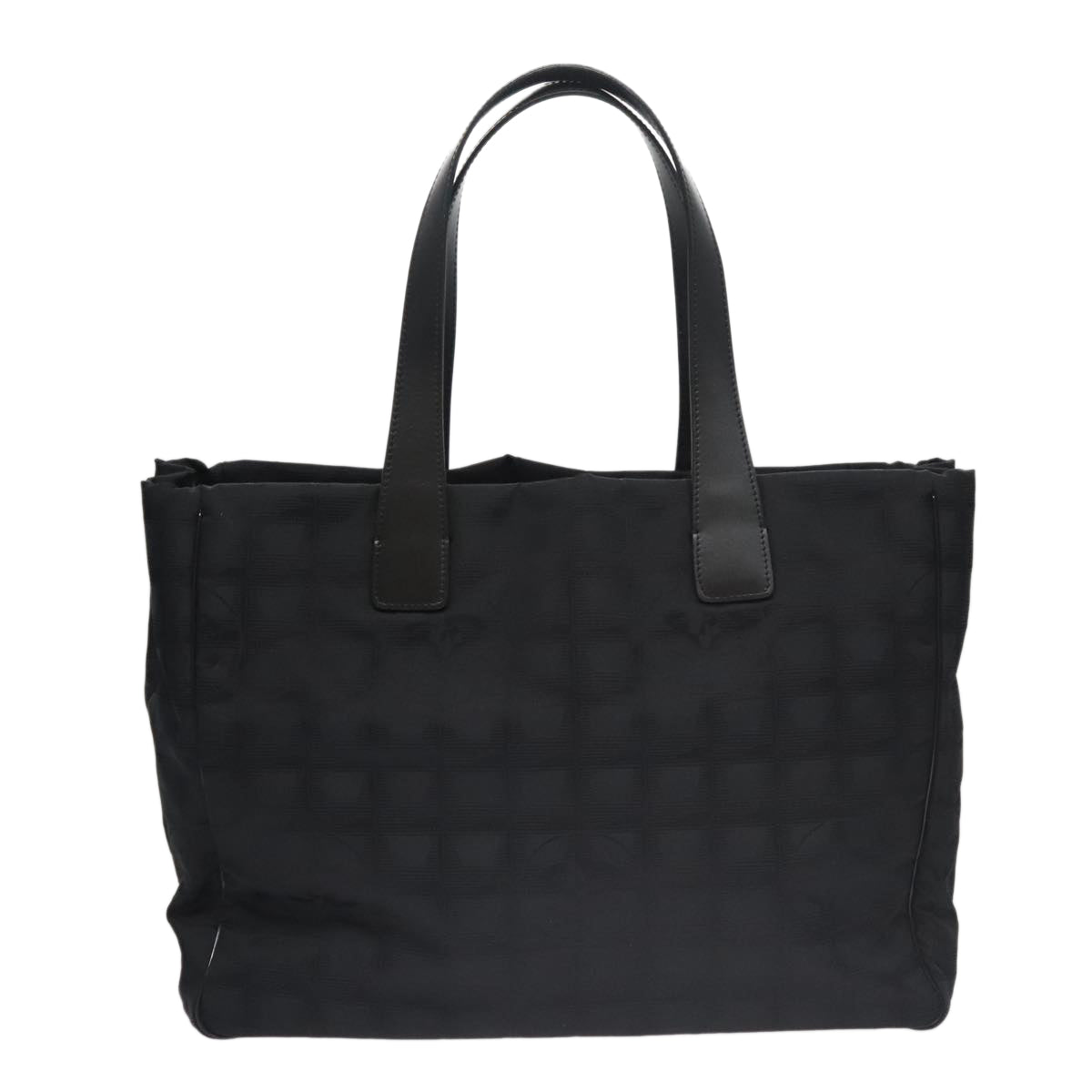 CHANEL New Travel line Tote Bag Nylon Black CC FF4204