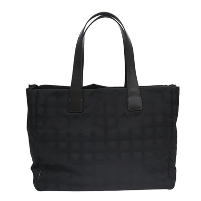 CHANEL New Travel line Tote Bag Nylon Black CC FF4204