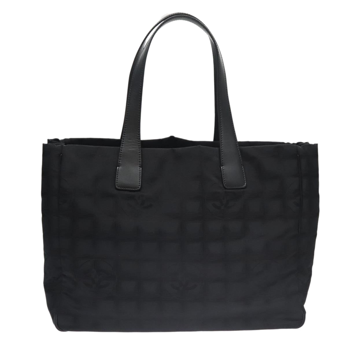 CHANEL New Travel line Tote Bag Nylon Black CC FF4204