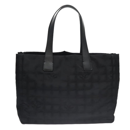 CHANEL New Travel line Tote Bag Nylon Black CC FF4204