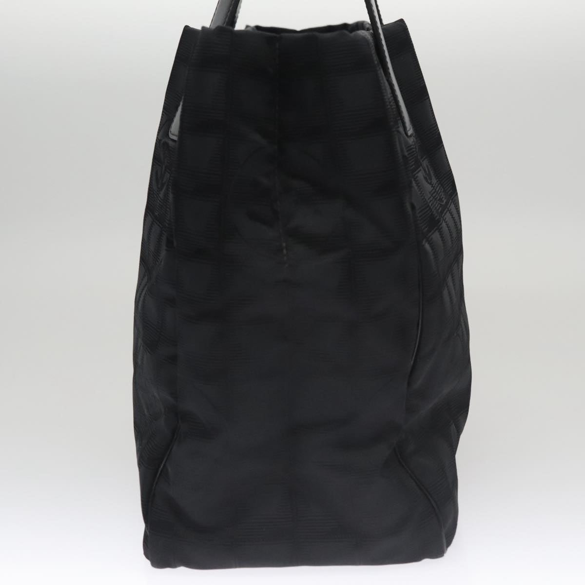 CHANEL New Travel line Tote Bag Nylon Black CC FF4204