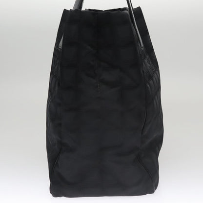 CHANEL New Travel line Tote Bag Nylon Black CC FF4204