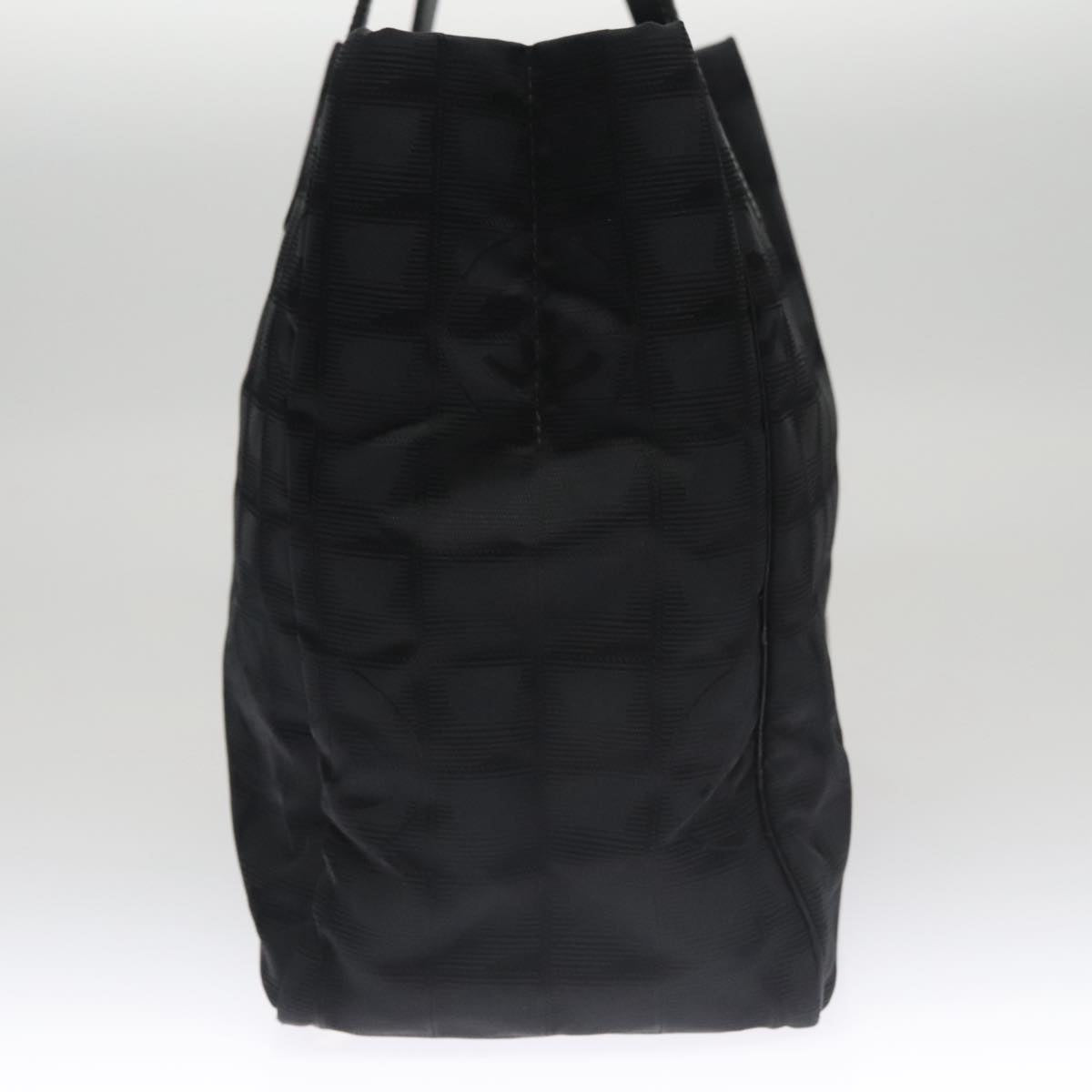 CHANEL New Travel line Tote Bag Nylon Black CC FF4204