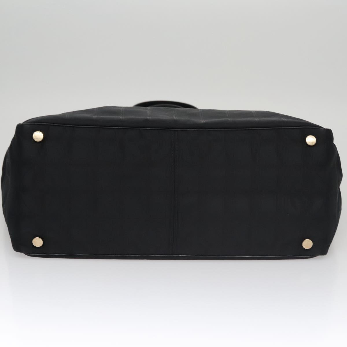 CHANEL New Travel line Tote Bag Nylon Black CC FF4204