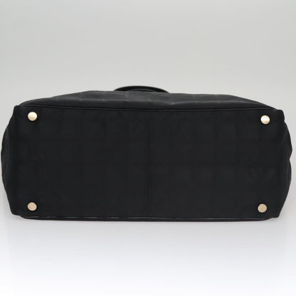 CHANEL New Travel line Tote Bag Nylon Black CC FF4204