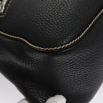 CHANEL Shoulder Bag Caviar Skin Black CC FF4222