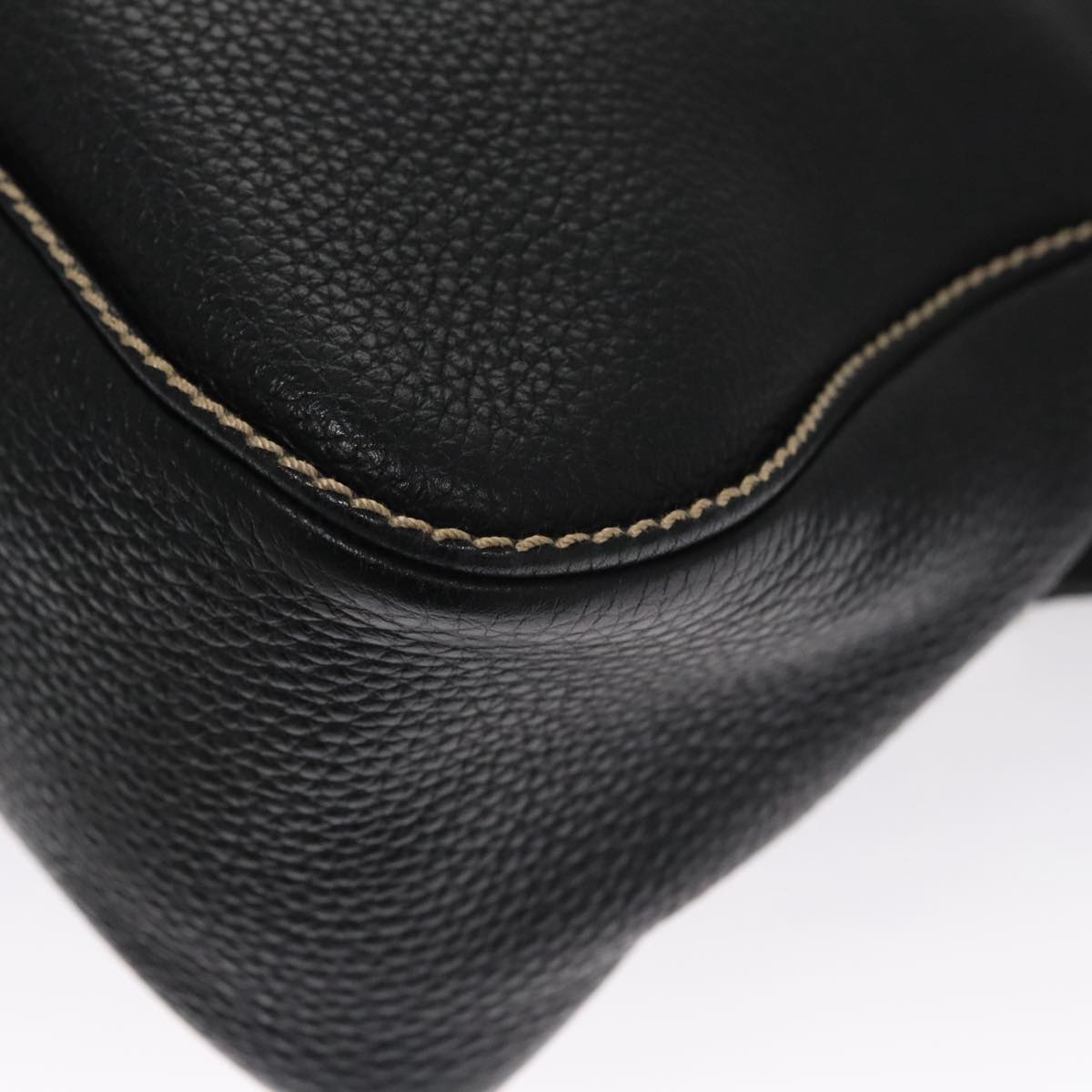 CHANEL Shoulder Bag Caviar Skin Black CC FF4222