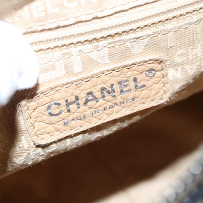 CHANEL Shoulder Bag Caviar Skin Black CC FF4222