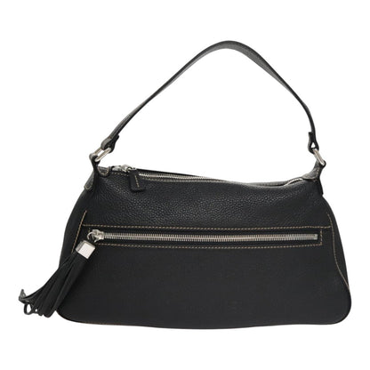 CHANEL Shoulder Bag Caviar Skin Black CC FF4222
