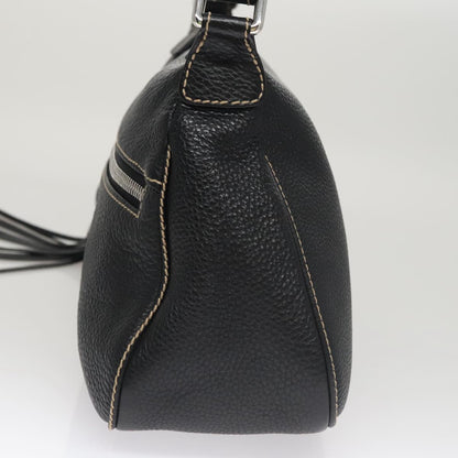 CHANEL Shoulder Bag Caviar Skin Black CC FF4222