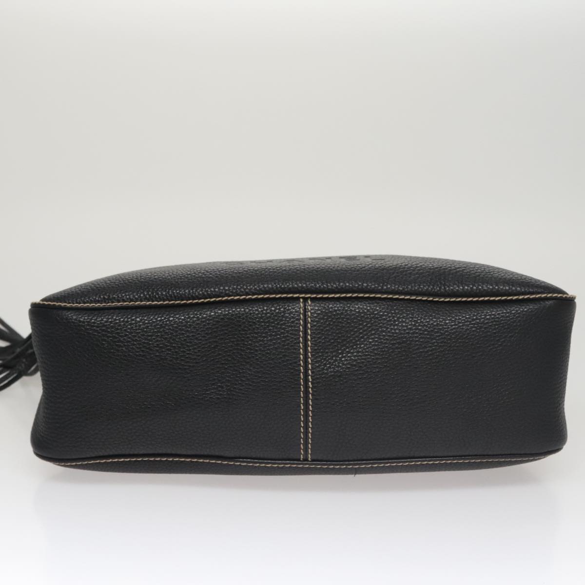 CHANEL Shoulder Bag Caviar Skin Black CC FF4222