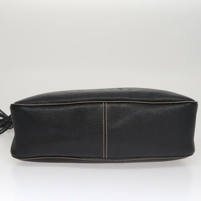 CHANEL Shoulder Bag Caviar Skin Black CC FF4222