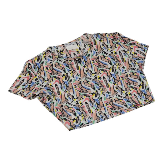 CHANEL Short Sleeve Nylon Multicolor CC FF4348