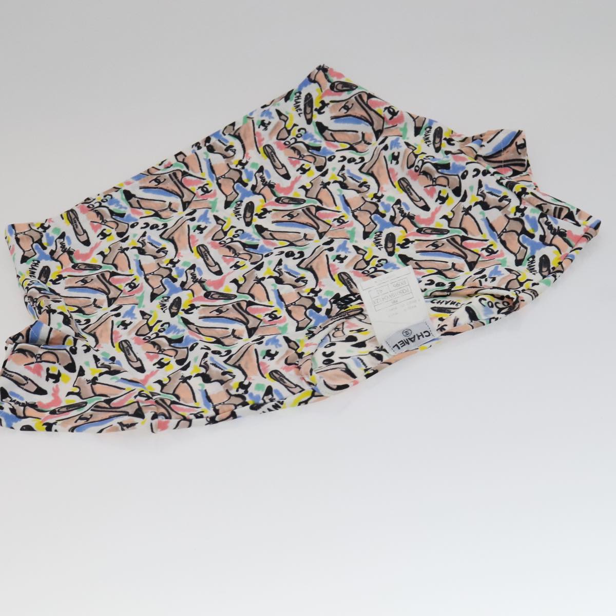 CHANEL Short Sleeve Nylon Multicolor CC FF4348