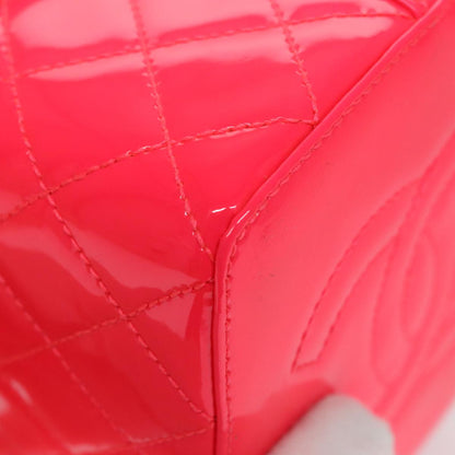 CHANEL Vanity Cosmetic Pouch Enamel Pink CC FF4627A