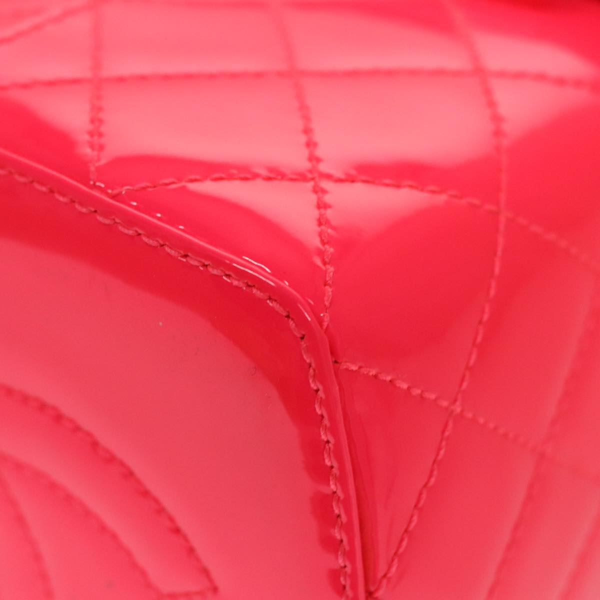 CHANEL Vanity Cosmetic Pouch Enamel Pink CC FF4627A