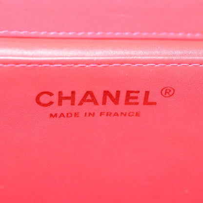 CHANEL Vanity Cosmetic Pouch Enamel Pink CC FF4627A