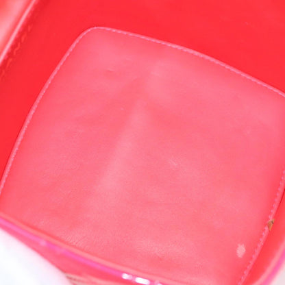 CHANEL Vanity Cosmetic Pouch Enamel Pink CC FF4627A