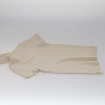 CHANEL Turtleneck Wool Beige CC FF4814
