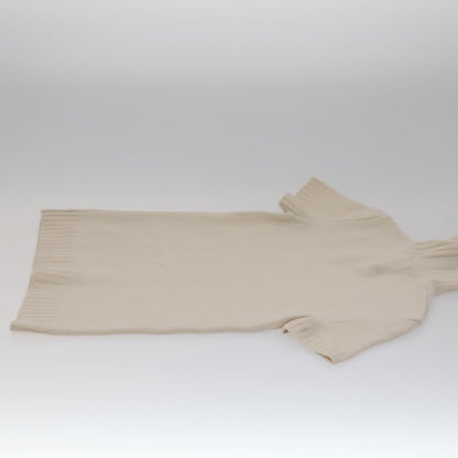CHANEL Turtleneck Wool Beige CC FF4814