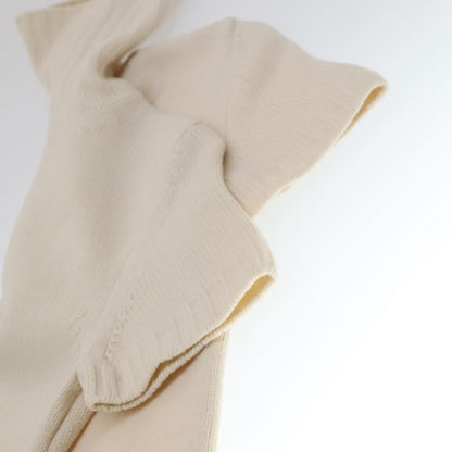 CHANEL Turtleneck Wool Beige CC FF4814