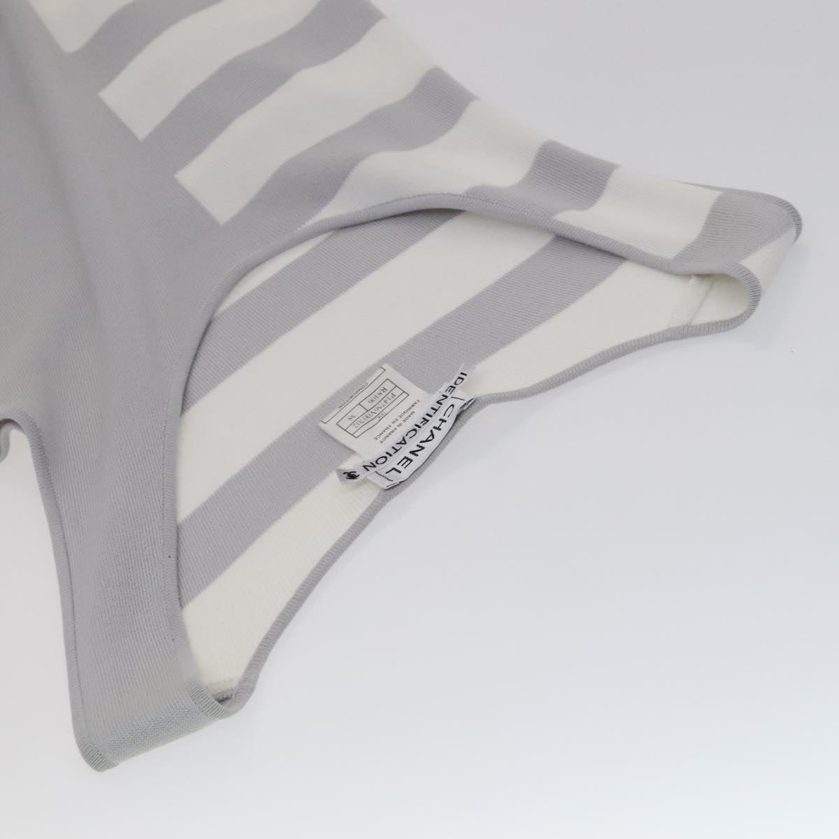 CHANEL Tank Top Cotton 38 Gray CC FF4830
