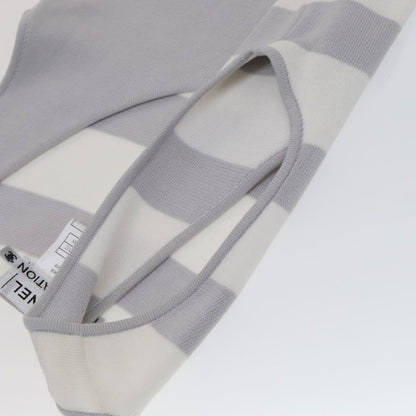 CHANEL Tank Top Cotton 38 Gray CC FF4830