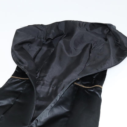 CHANEL One Piece Silk Black CC FF4895