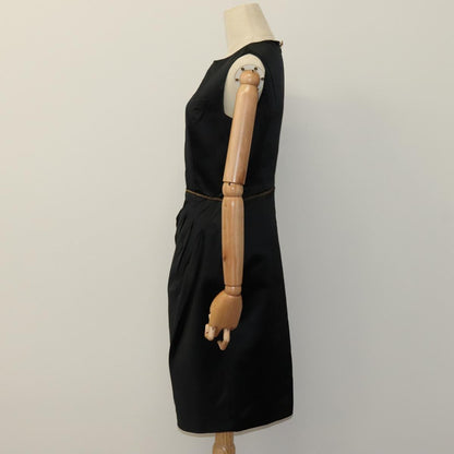 CHANEL One Piece Silk Black CC FF4895