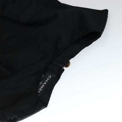 CHANEL One Piece Silk Black CC FF4895