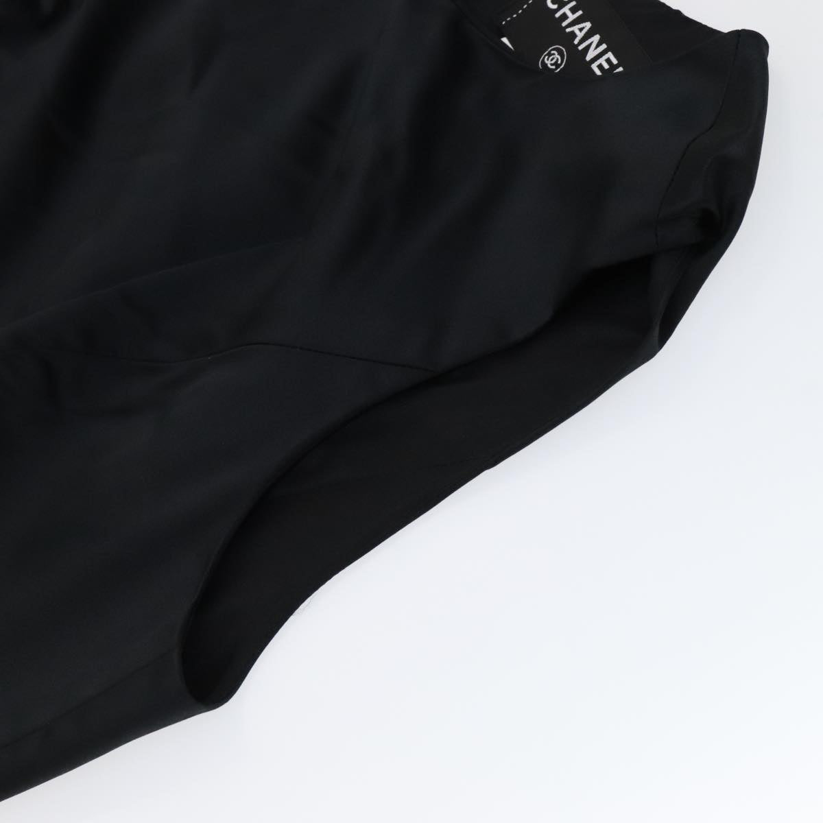 CHANEL One Piece Silk Black CC FF4895
