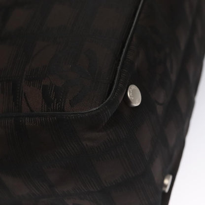 CHANEL New Travel line Tote Bag Nylon Brown CC FF4903