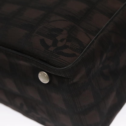 CHANEL New Travel line Tote Bag Nylon Brown CC FF4903