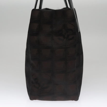 CHANEL New Travel line Tote Bag Nylon Brown CC FF4903
