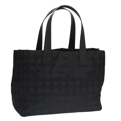 CHANEL New Travel line Tote Bag Nylon Black CC FF5445