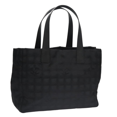 CHANEL New Travel line Tote Bag Nylon Black CC FF5445