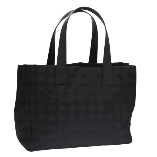 CHANEL New Travel line Tote Bag Nylon Black CC FF5445