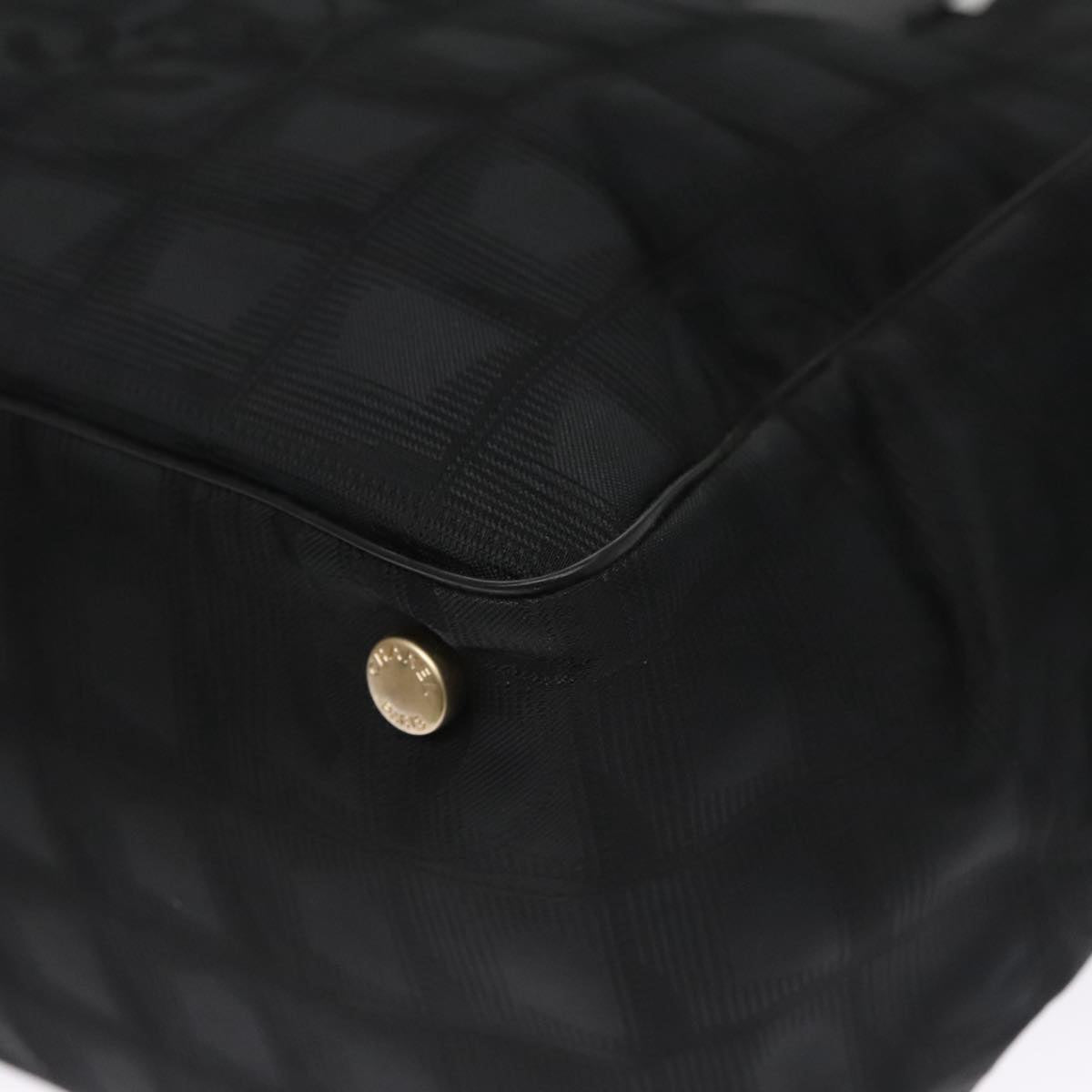 CHANEL New Travel line Tote Bag Nylon Black CC FF5445