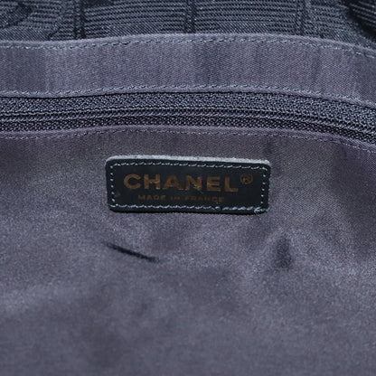 CHANEL New Travel line Tote Bag Nylon Black CC FF5445