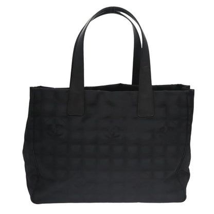 CHANEL New Travel line Tote Bag Nylon Black CC FF5445