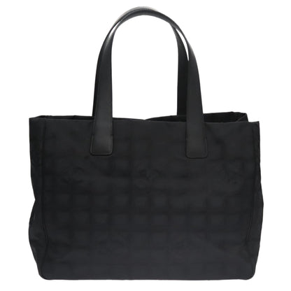 CHANEL New Travel line Tote Bag Nylon Black CC FF5445