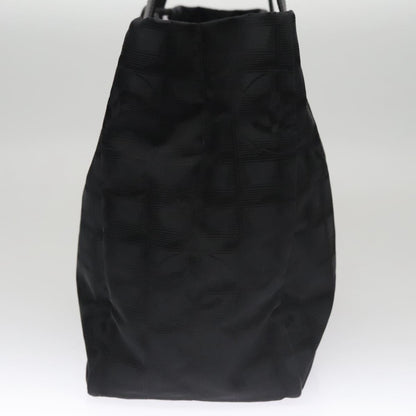 CHANEL New Travel line Tote Bag Nylon Black CC FF5445