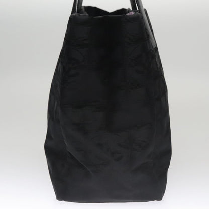 CHANEL New Travel line Tote Bag Nylon Black CC FF5445