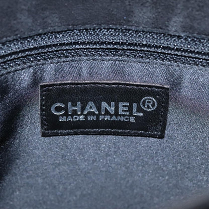 CHANEL Tote Bag Suede Black CC FF5957