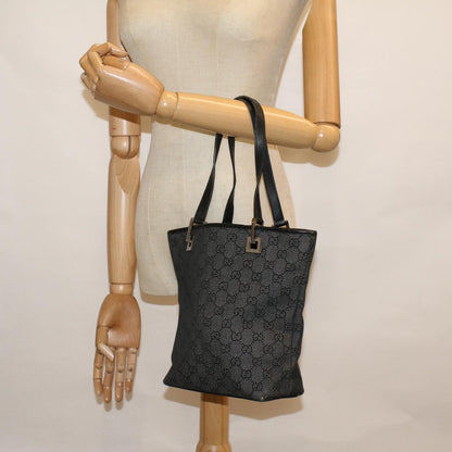 GUCCI GG Canvas Tote Bag Black 31244  fm2943