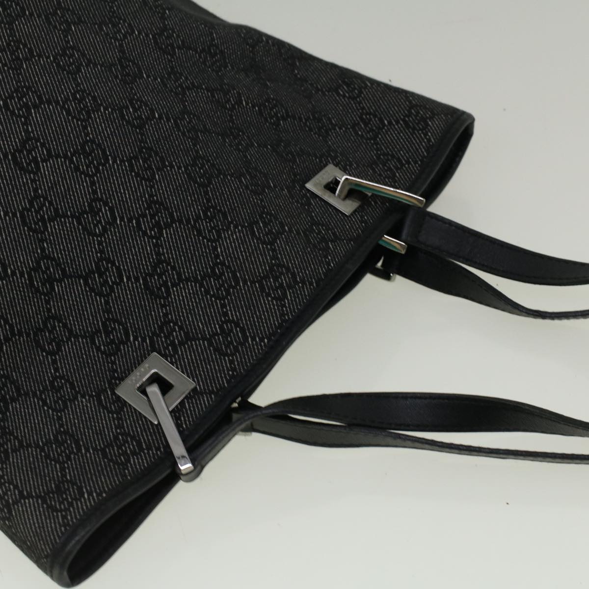 GUCCI GG Canvas Tote Bag Black 31244  fm2943
