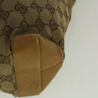 GUCCI GG Canvas Sherry Line Tote Bag Beige Orange  fm2946