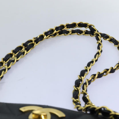 CHANEL Big Matelasse Chain Shoulder Bag Caviar Skin Black CC fm3373A