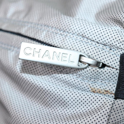 CHANEL Sports Line Boston Bag Nylon Black Gray CC fm3627