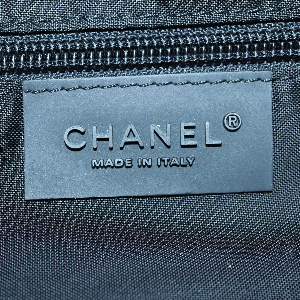 CHANEL Sports Line Boston Bag Nylon Black Gray CC fm3627